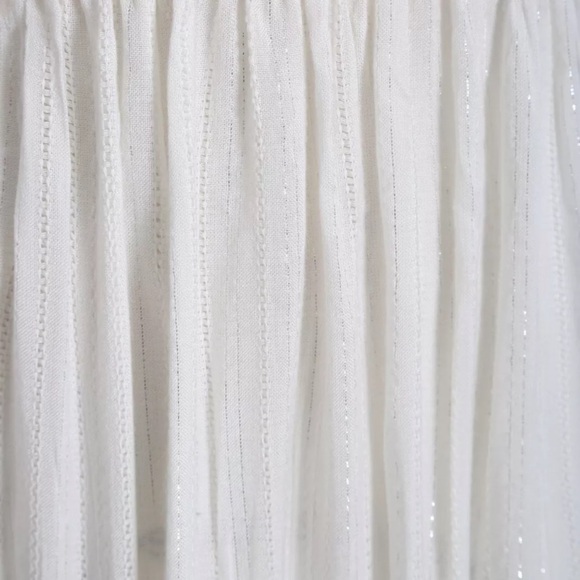 NWT America & Beyond white metallic striped backless maxi dress S $89 - Picture 4 of 6